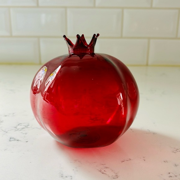 Anthropologie Pomegranate Harvest Glass Bud Vase - Picture 5 of 15